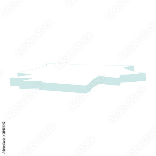Ice Floe Icon Symbol Design. Vector Ice Floe illustration isolated on white background.  