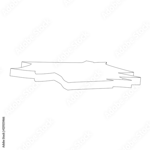 Ice Floe Outline Icon Symbol Design. Vector Ice Floe illustration isolated on white background.  