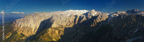 Panoramic view of the carstic massif of Hochkonig, Austria