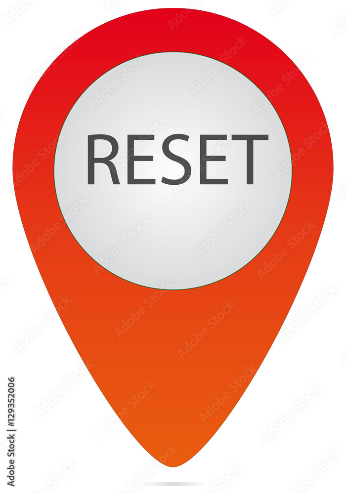red reset icon pointer from web and map red reset icon pointer from web and map