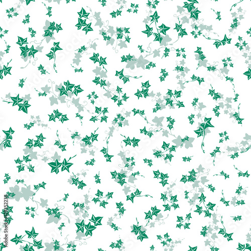 Green doodle ivy leaves