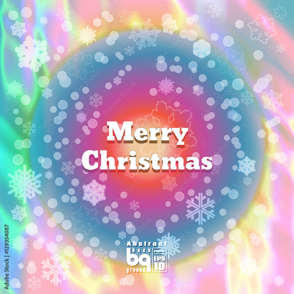 Naklejka premium Abstract background snowflakes Merry Christmas