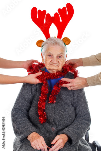 Christmas decoration and fun with Grandma photo