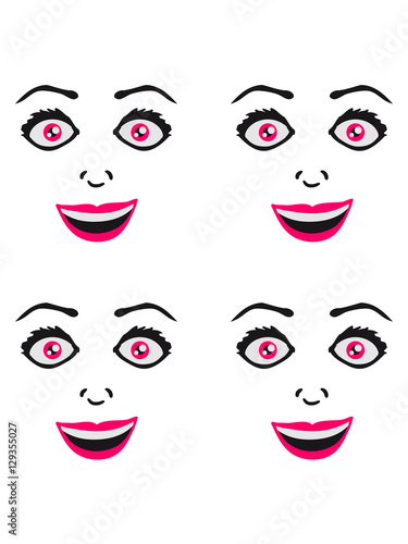 Pattern woman female girl sexy face grin comic cartoon text font logo design cool crazy crazy confused stupid silly comical disturbed