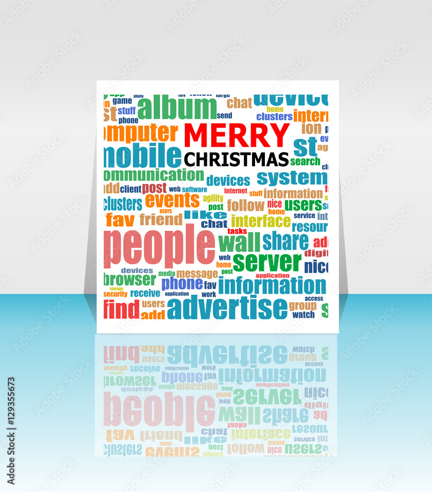 Obraz premium Merry Christmas - unique xmas design element. Great design element for congratulation cards, banners and flyers. Happy new year