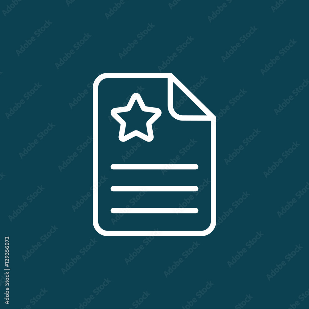 document page star congratulation card file note blank outline thin line white vector icon document page star congratulation card file note blank outline thin line white vector icon