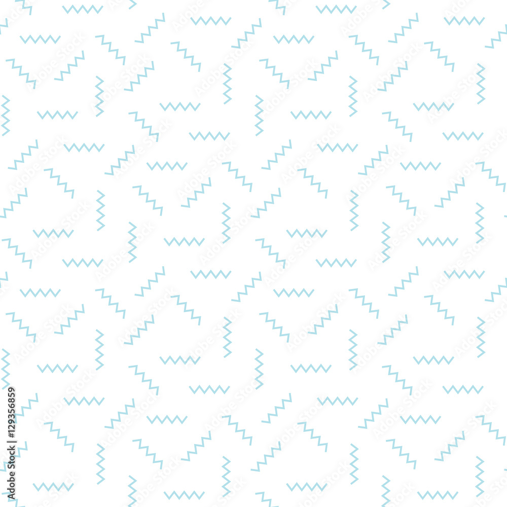 Abstract geometric blue deco art memphis fashion pattern