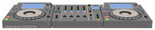 DJ console The file has three layers: body, marking, button