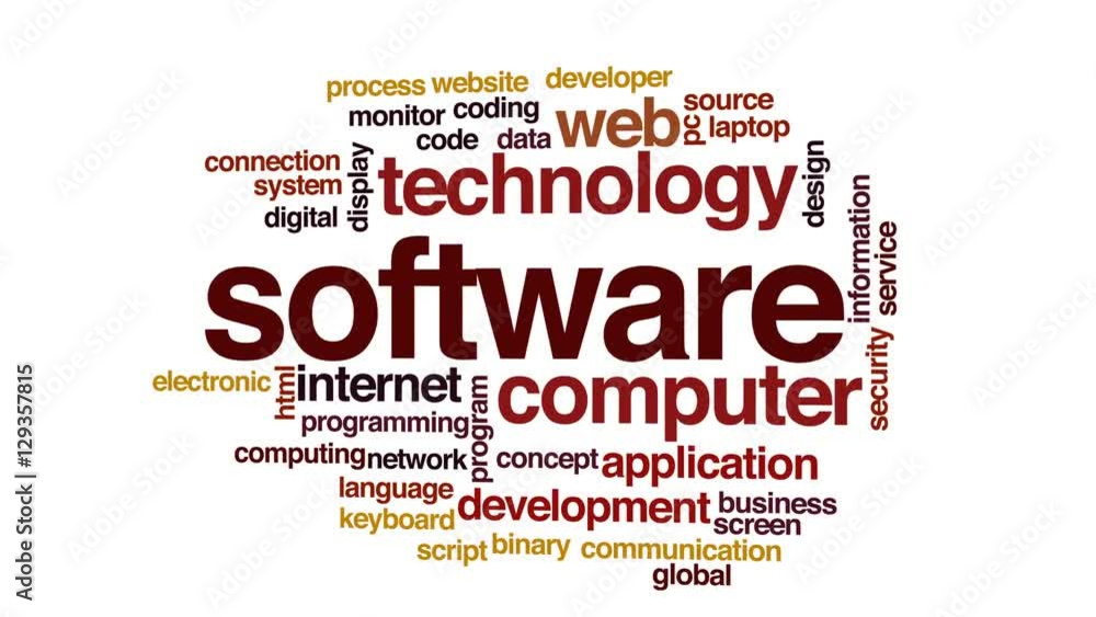 Software animated word cloud. Software animated word cloud.