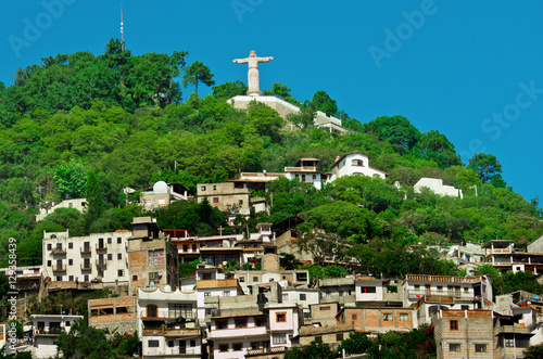 Monumental Christ at Atachi Hills. Taxco, Mexico photo