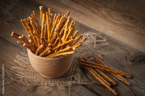 Obraz na płótnie Salty pretzel sticks.