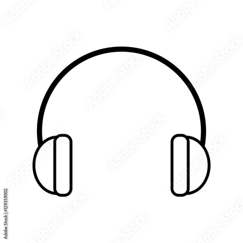 outline hearing protection industrial element vector illustration eps 10