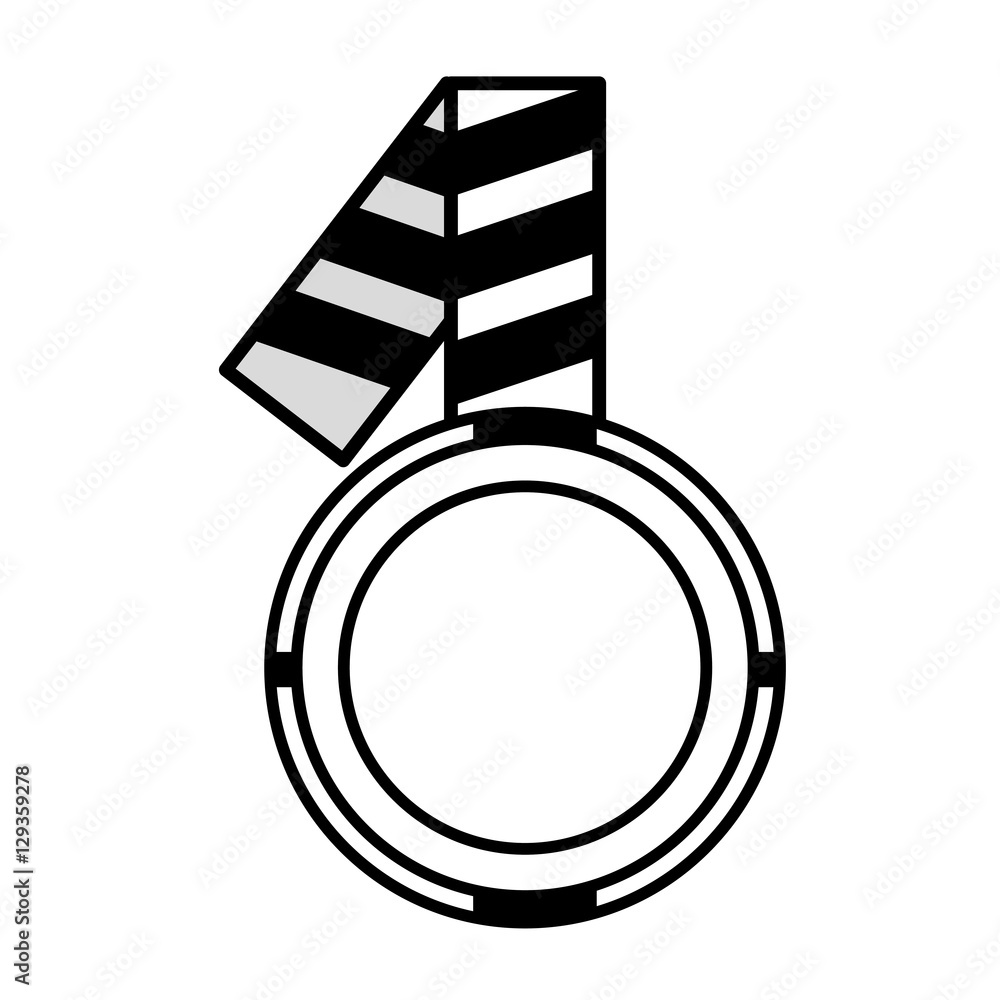 outline caution striped tape warning icon vector illustration eps 10