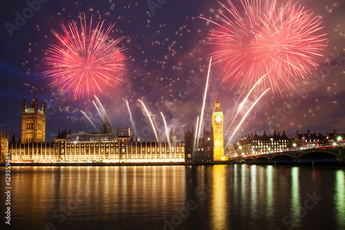  fireworks display around Big Ben