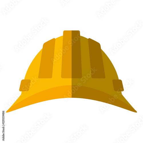 cartoon helmet head protective industrial shadow vector illustration eps 10