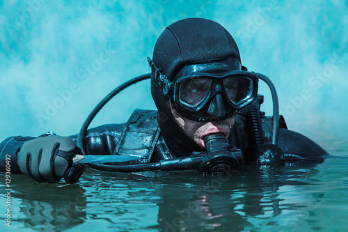 Quadro su tela Navy SEAL frogman