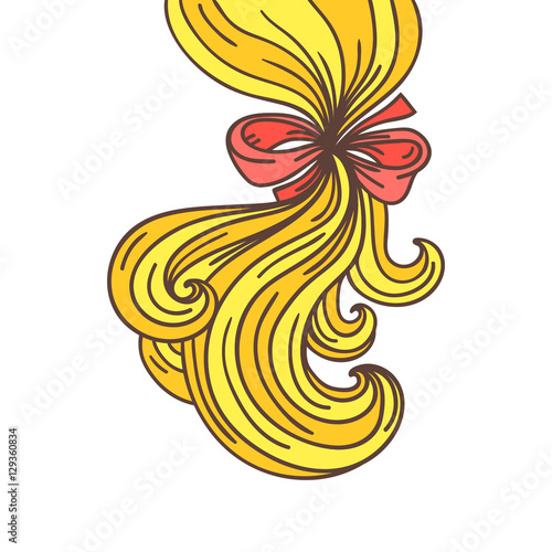 women's horsetail hairstyle