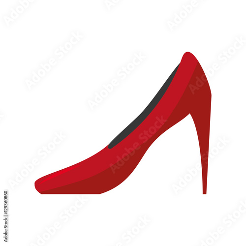 Female heel shoe icon vector illustration design