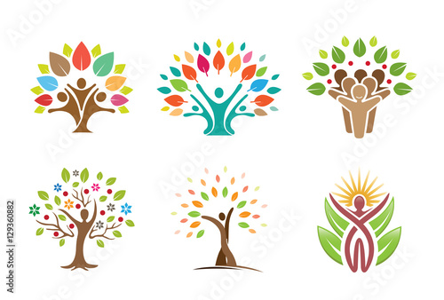 Tree People Symbol Design