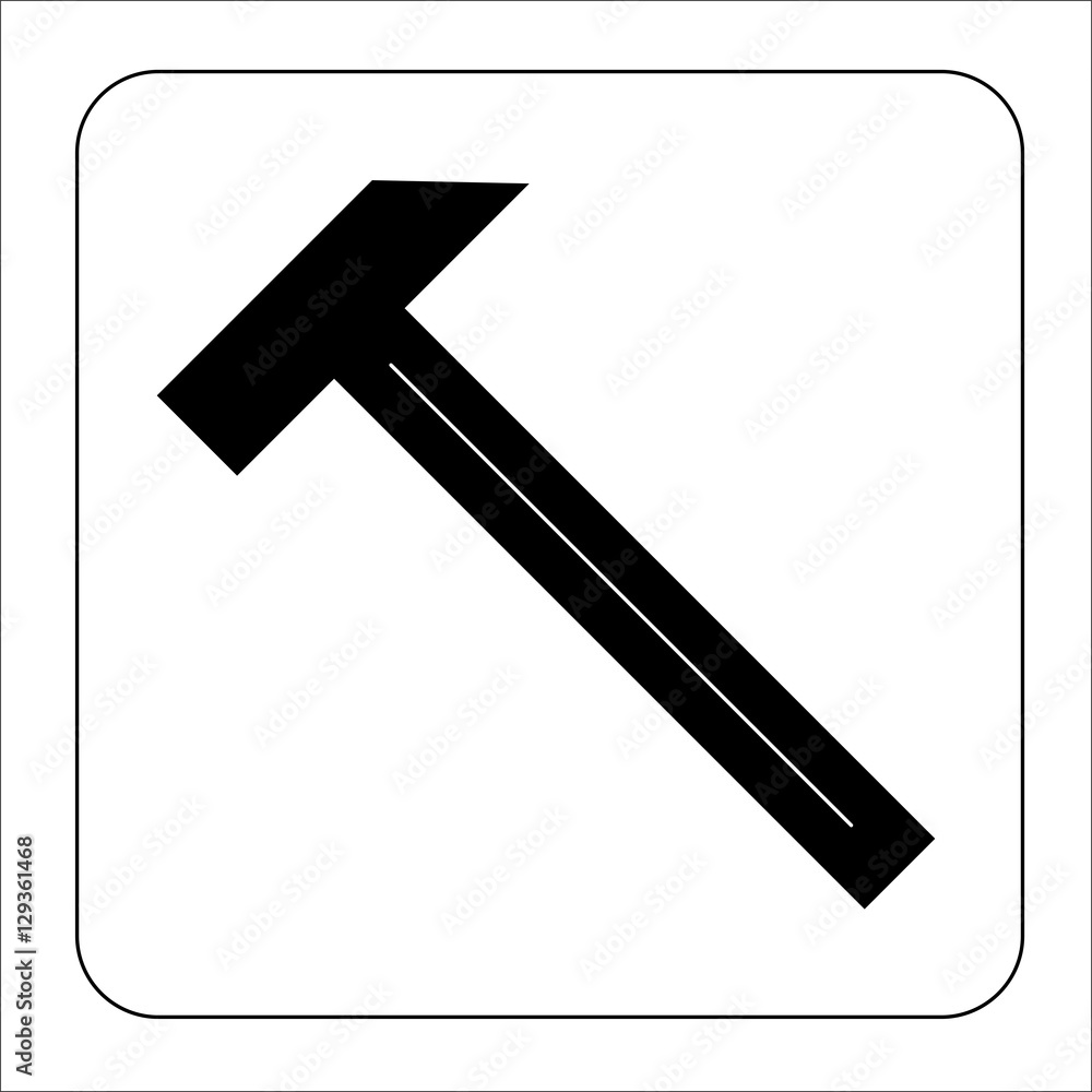 hammer vector illustration, flat design hammer vector illustration, flat design