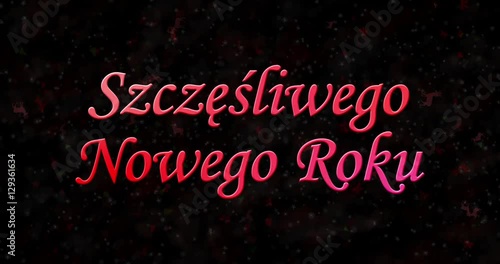 Happy New Year text in Polish 