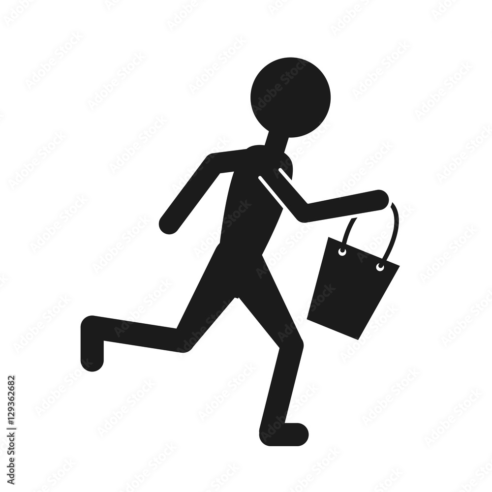 human figure with shopping basket vector illustration design human figure with shopping basket vector illustration design