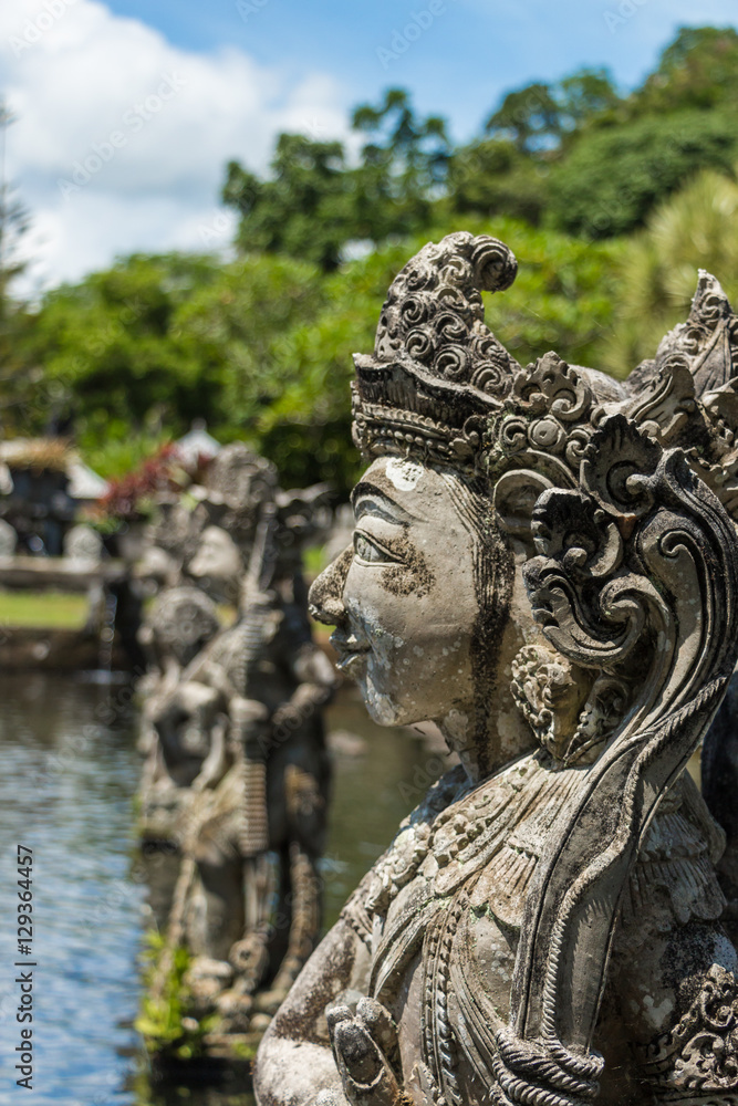 Statue in Water Palace of Tirta Gangga East Bali, Indonesia