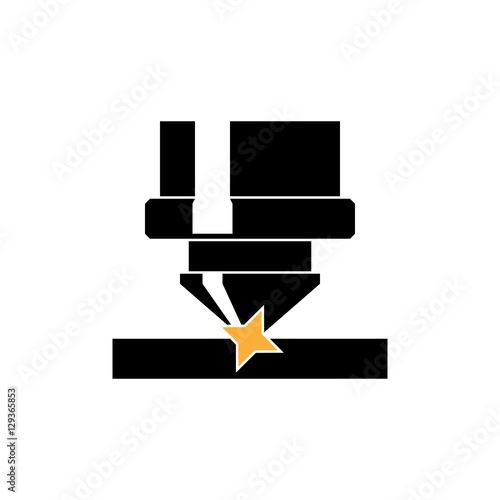 Laser cutting icon