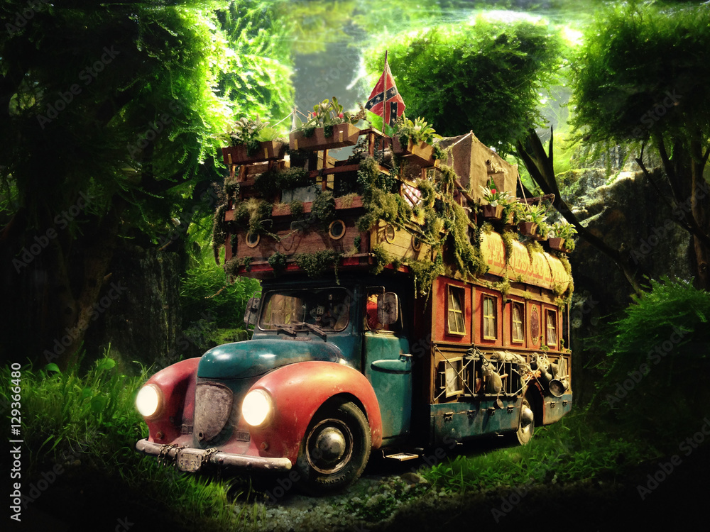 Wunschmotiv: Wohnmobil im Dschungel #129366480