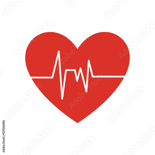healthy heart symbol isolated icon vector illustration design
