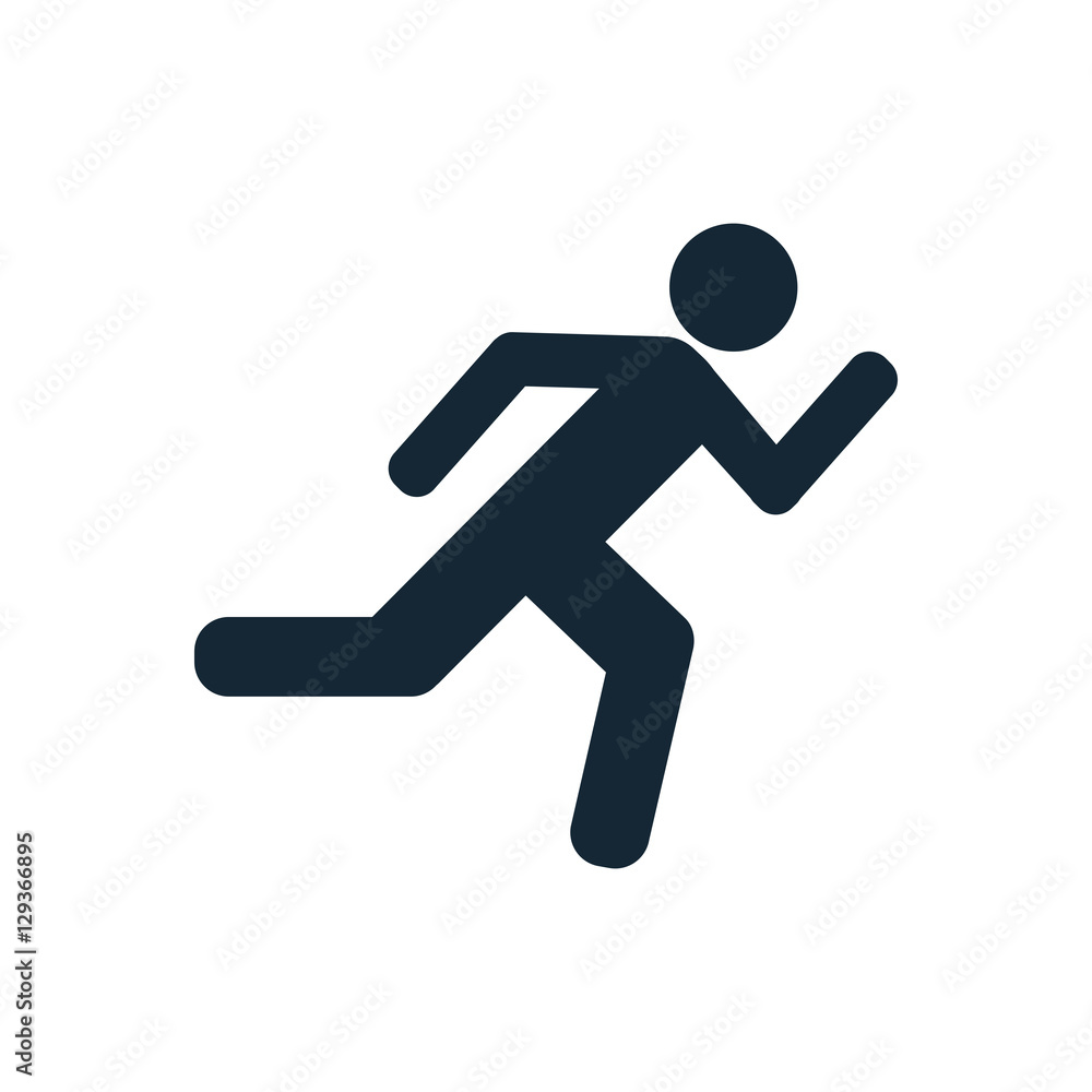 Human silhouette exercising icon vector illustration design Human silhouette exercising icon vector illustration design