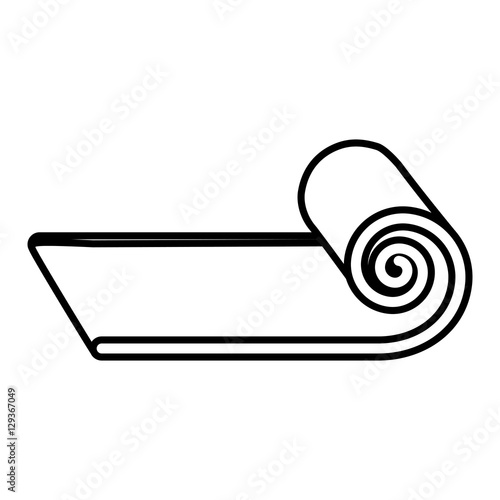Exercise mat isolated icon vector illustration design