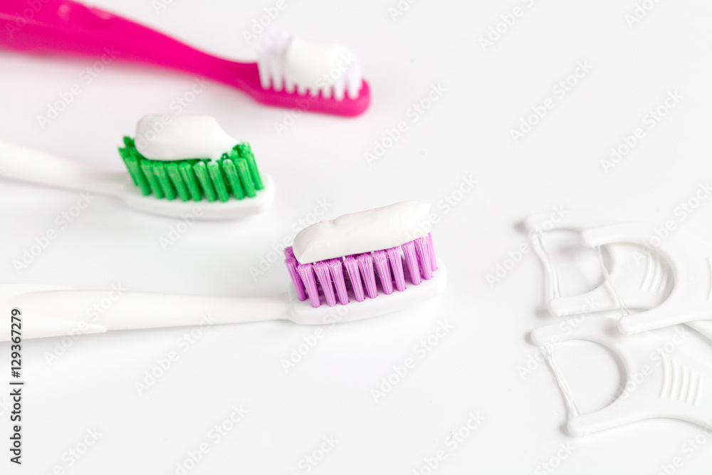 tools for oral care and prophylaxis o white background tools for oral care and prophylaxis o white background