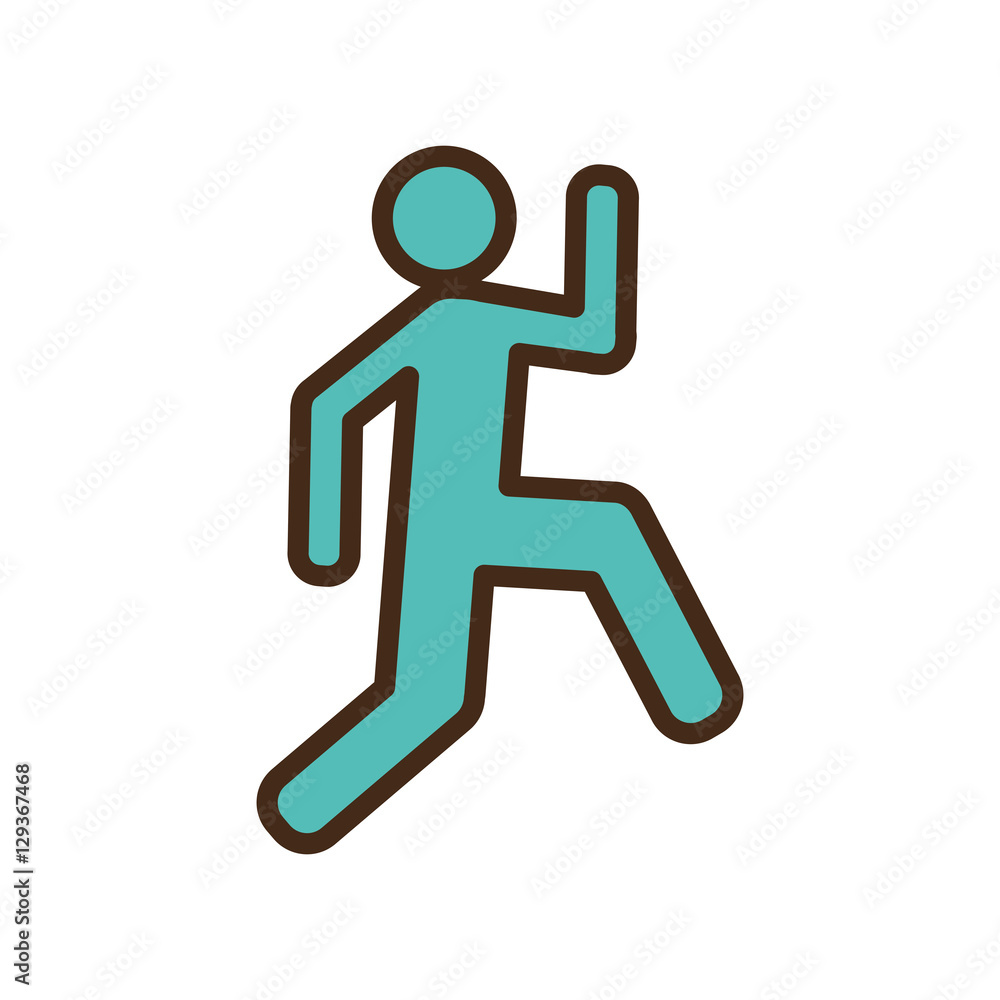 Human silhouette exercising icon vector illustration design Human silhouette exercising icon vector illustration design