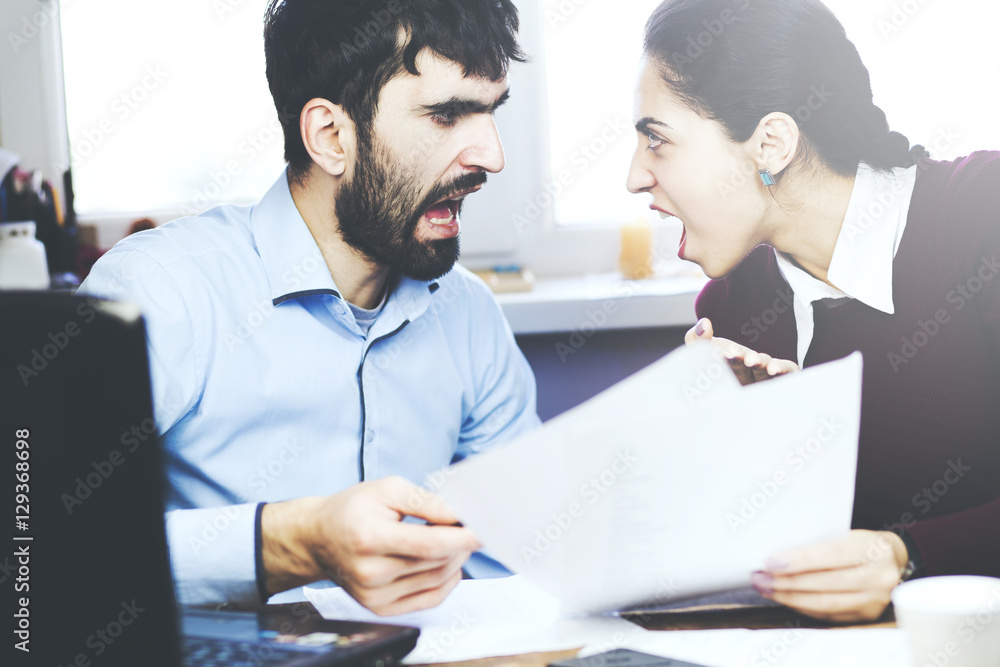 Fototapeta premium angry businesspeople