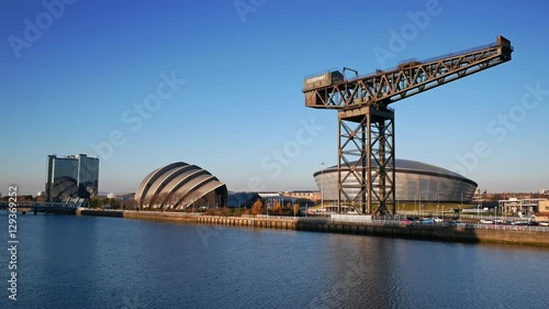 Glasgow cityscape near the Clyde River photo