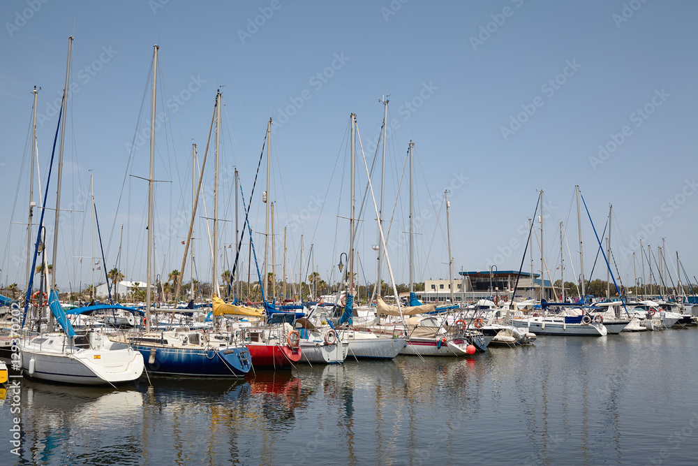 Boats and yachts in the port of Alicante