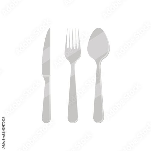 Cutlery icon. Kitchen supply tool and cooking theme. Isolated design. Vector illustration