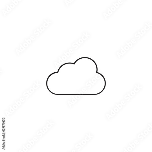 cloud outline icon vector