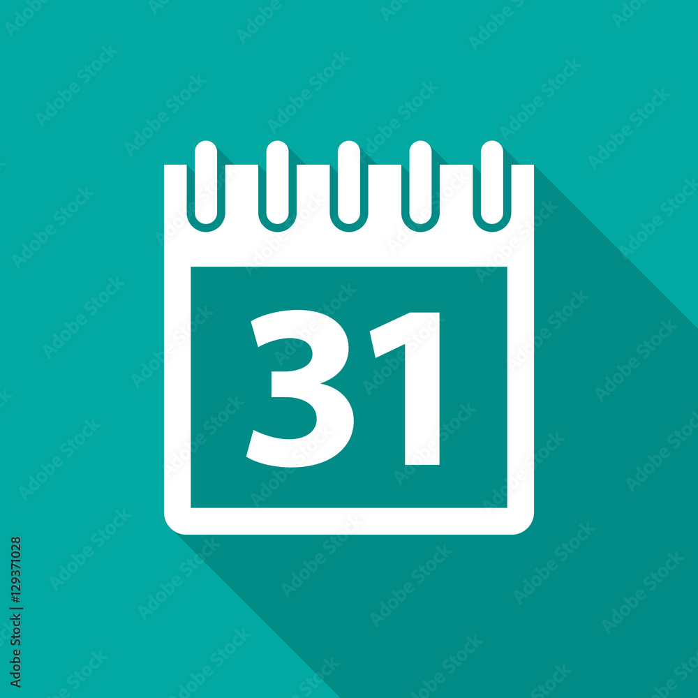 Calendar icon with long shadow. Flat design style. Calendar silhouette. Simple green icon. Modern flat icon in stylish colors. Web site page and mobile app design vector element. Calendar icon with long shadow. Flat design style. Calendar silhouette. Simple green icon. Modern flat icon in stylish colors. Web site page and mobile app design vector element.