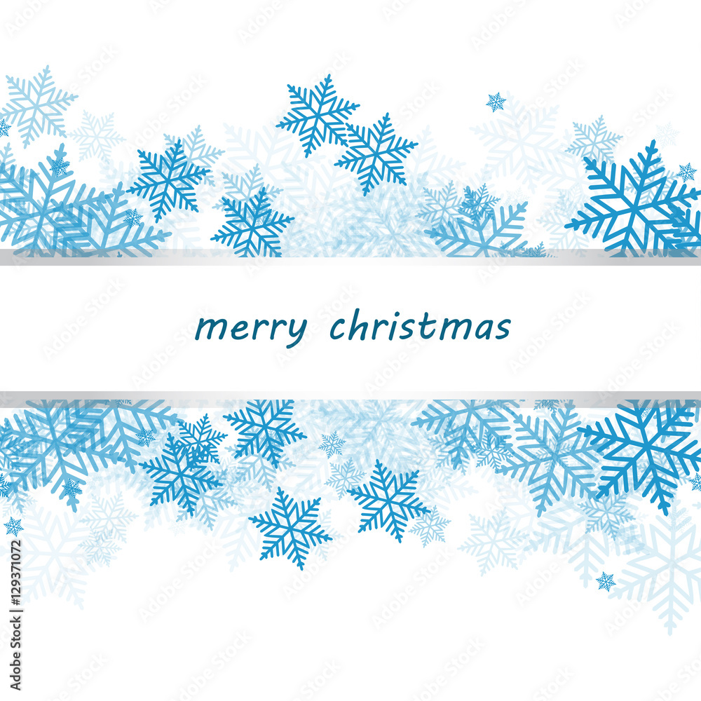Christmas card with snowflakes.