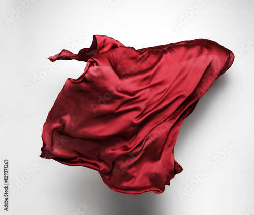 abstract red fabric in motion