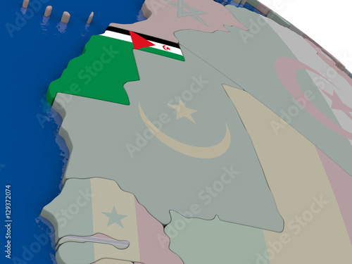Westarn Sahara with flag photo