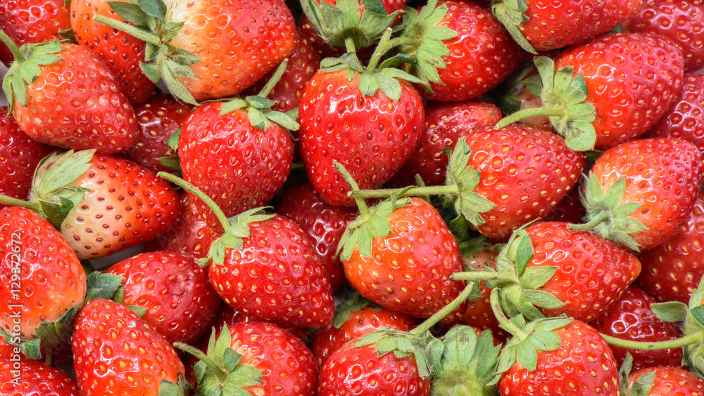 Stack of Ripe strawberry organic for background Stack of Ripe strawberry organic for background