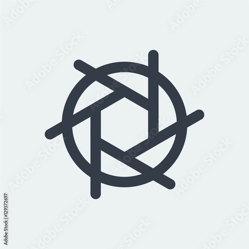 photo icon, lens, photography logo, studio logo