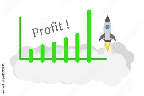 skyrocketing green bar chart