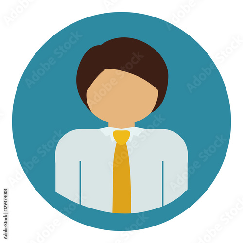 Man icon. Male avatar person people and human theme. Isolated design. Vector illustration