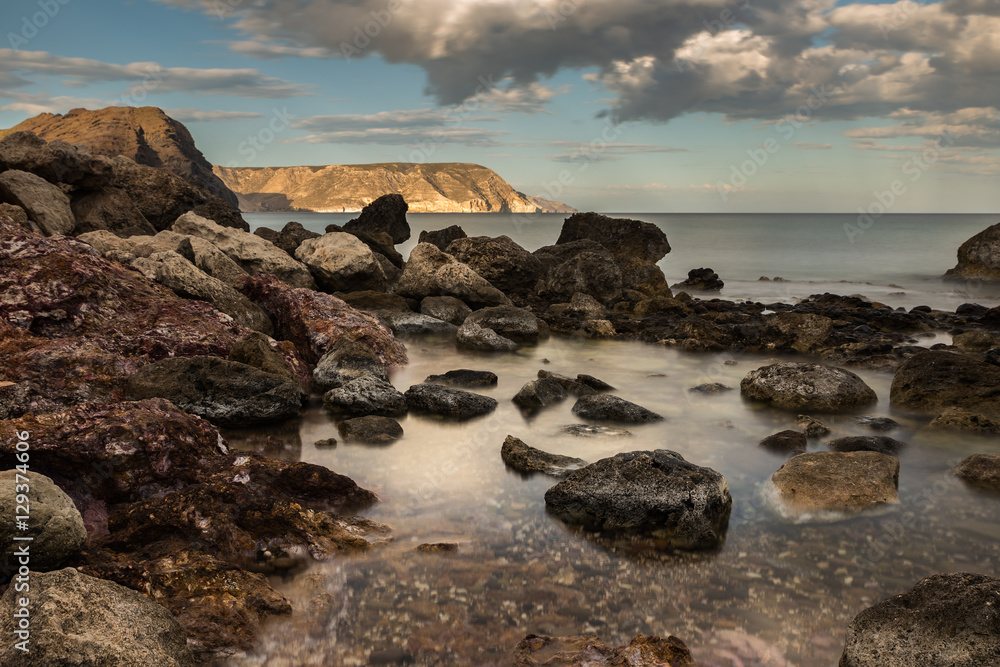 Landscape in the Cala del Cuervo. Natural Park of Cabo de Gata. Spain. Landscape in the Cala del Cuervo. Natural Park of Cabo de Gata. Spain.