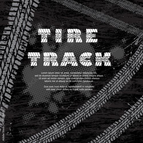 Tire track banner