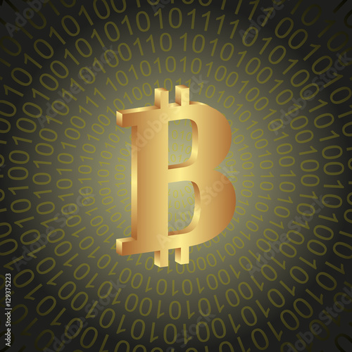 numerical background and symbol of bitcoin